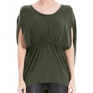 NWT Leon Max | Heather Forest Wool-Blend Draped-Back Tunic - M